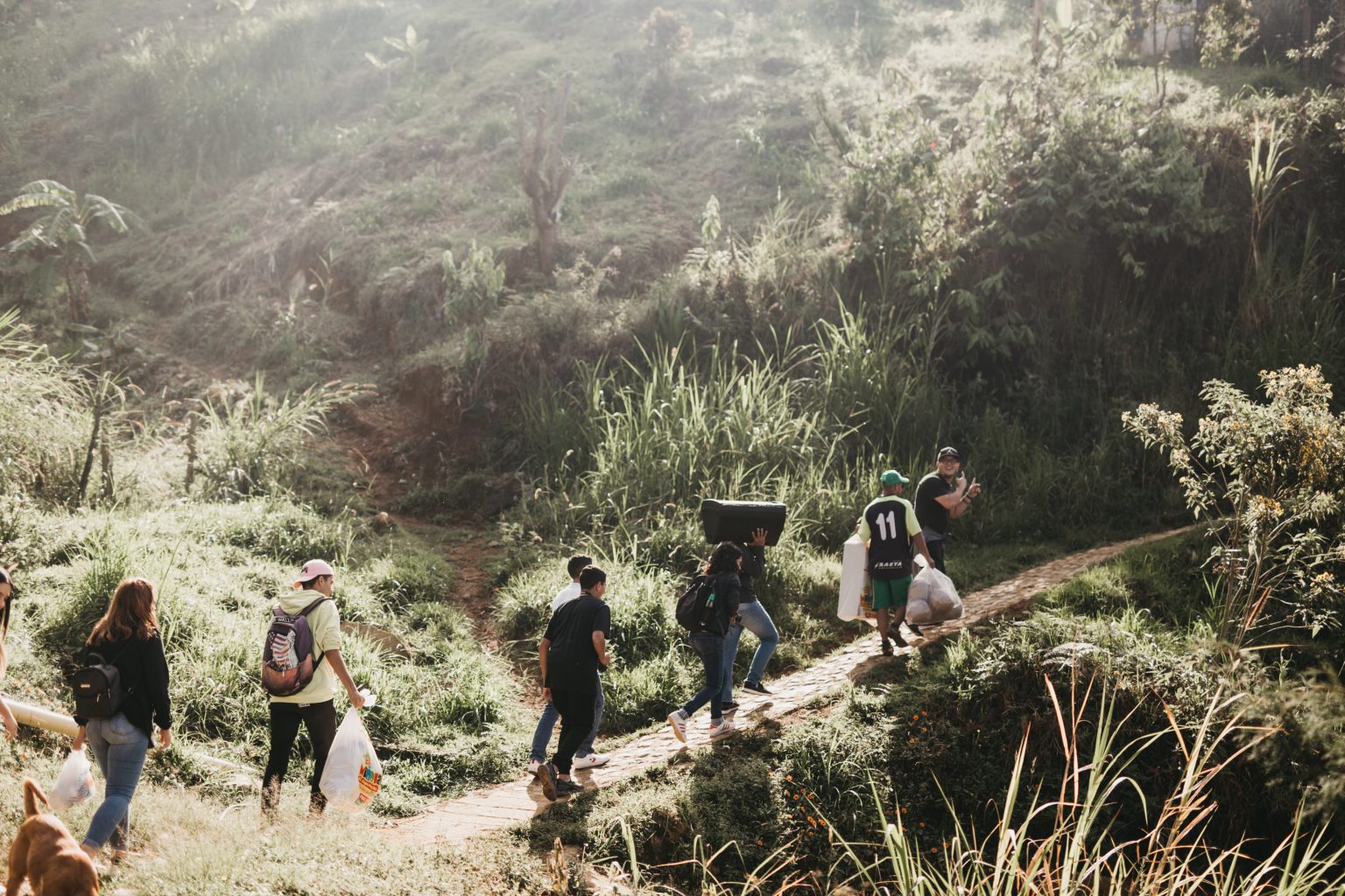 carrying supplies medellin